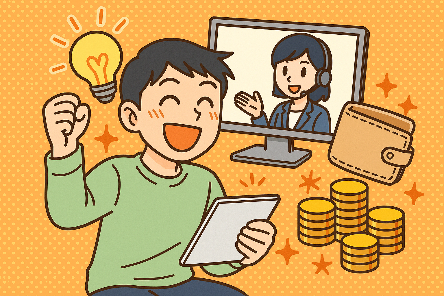メリットを象徴するイラスト